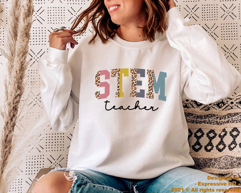 Image of STEM Teacher, STEM Teacher Sweater, Science Technology Engineering Math Teacher Crewneck, Stem Teacher Gift, Specials Teacher Sweatshirt