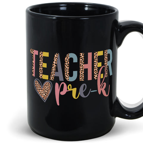 Image of Pre K Teacher Mug, Teacher Cheetah, Pre-K Teacher, Teaching Mugs, Teacher Team, Team Teaching Coffee Mug, Back to School, Teach Ceramic Mug