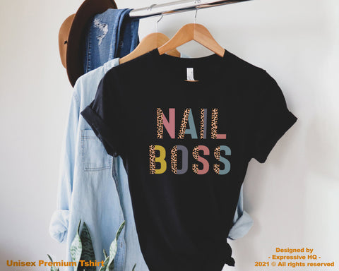 Image of Nail Boss Shirt, Gift For Nail Tech, Nail Technician Shirt, Nail Artist T-Shirt, Manicurist Shirt, Gift For Manicurist, Pedicurist Shirt