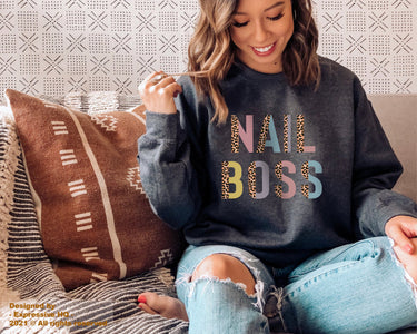 Nail Boss Sweater, Gift For Nail Tech, Nail Technician Sweatshirt, Nail Artist Hoodie, Manicurist Pullover, Gift For Manicurist, Pedicurist