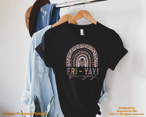 Image of Fri-Yay! Shirt, Funny Teacher Shirt, Back To School, Friday Kindergarten T-Shirt, Gift For Teacher, Teacher Appreciation, Friyay For Women